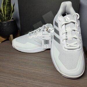 NEW! Adidas Game Court 2 White Silver Tennis Shoes Court Sneakers - Size 7